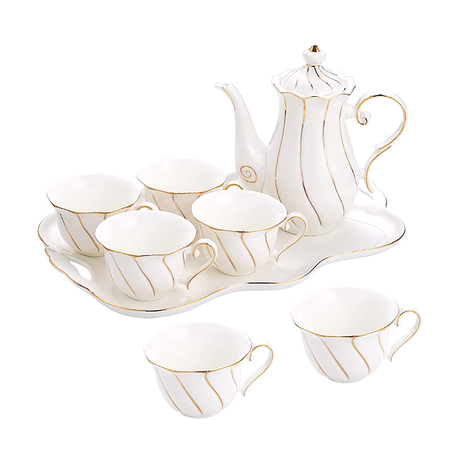 Tea Sets European-Style Simple Ceramic Afternoon Flower Tea Set Home Black Tea Water Cupoffee Cupet for Tea