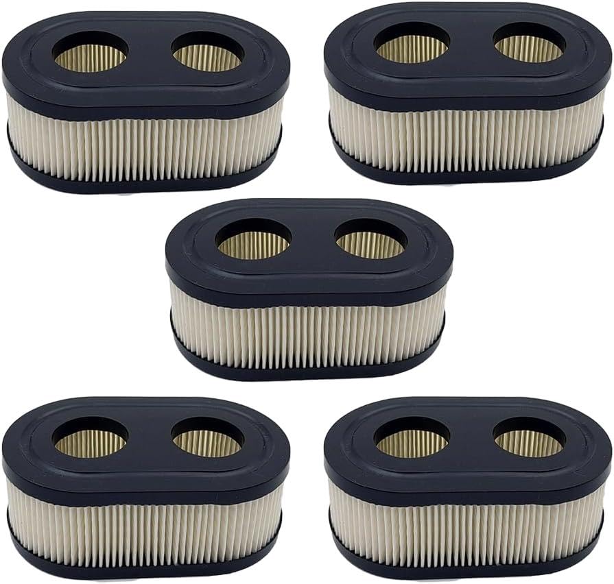 5-piece Air Filter Kit for Toro Recycler 22-inch Models 20332, 20333, 20334, 20340 - Outdoor Lawn Mower Replacement Parts Oval Filter
