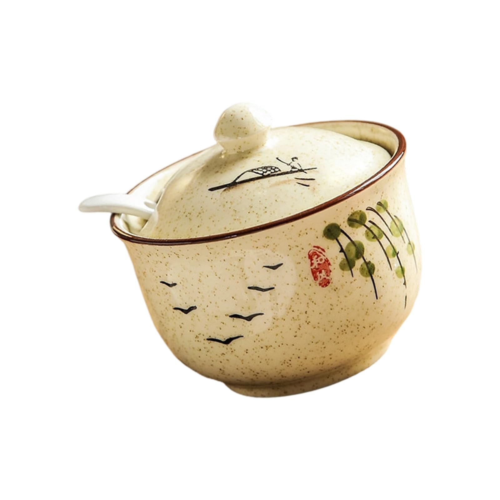 Piceioep Ceramic Container for Home and Salt Glaze Finish Easy to Cleaning Surfaces Sturdy Materials Salt Jar