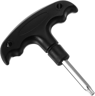 Golf Driver Tool Adjustable Golf Wrench with Ergonomic Plastic Handle - Stainless Steel Driver Tool, Portable Club Adjustment Head Tools for Club Shaft Adapter (Black)