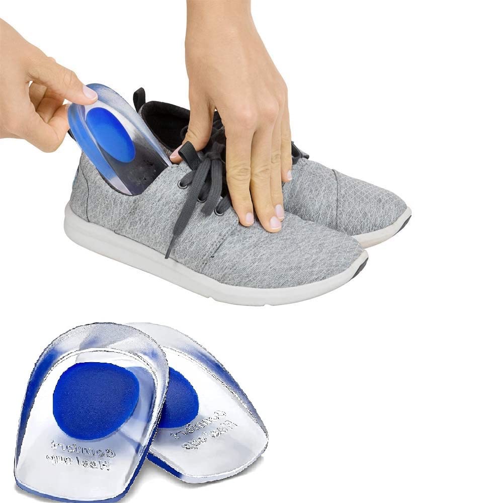 Shyam Export Silicon Heel Pad for Heel Pain, Heel Spur Shoe Support Pad for Women Men Height Increase Shoe Insoles Cushion Pad for Heels