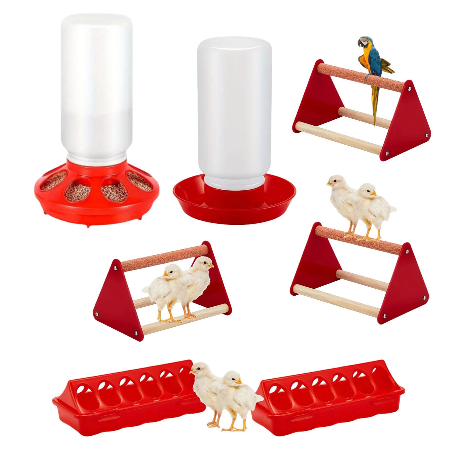 Solución de alimentación plástica combinada para Aves pequeñas, A