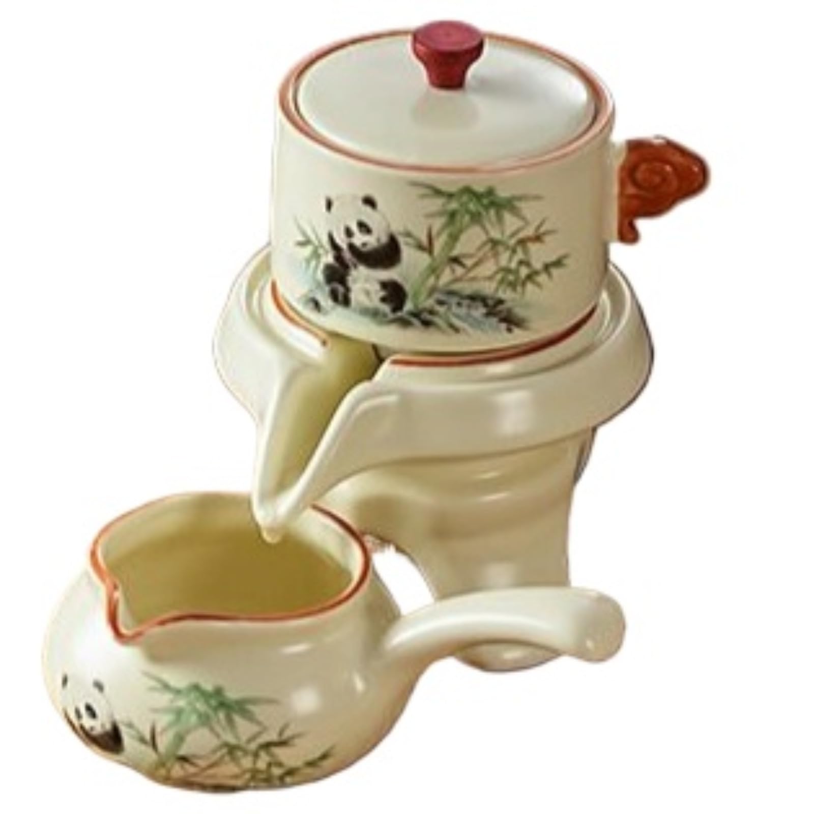 Półautomatyczny piec do ru w stylu chińskim, 200 ml, zestaw do herbaty biurowy domowy ceramiczny zaparzacz do herbaty