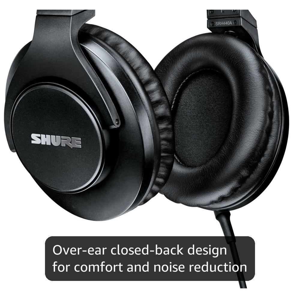 【未使用】SHURE SRH440A ヘッドフォン Amazon.com: Shure SRH440A Over-Ear Wired Studio Headphones