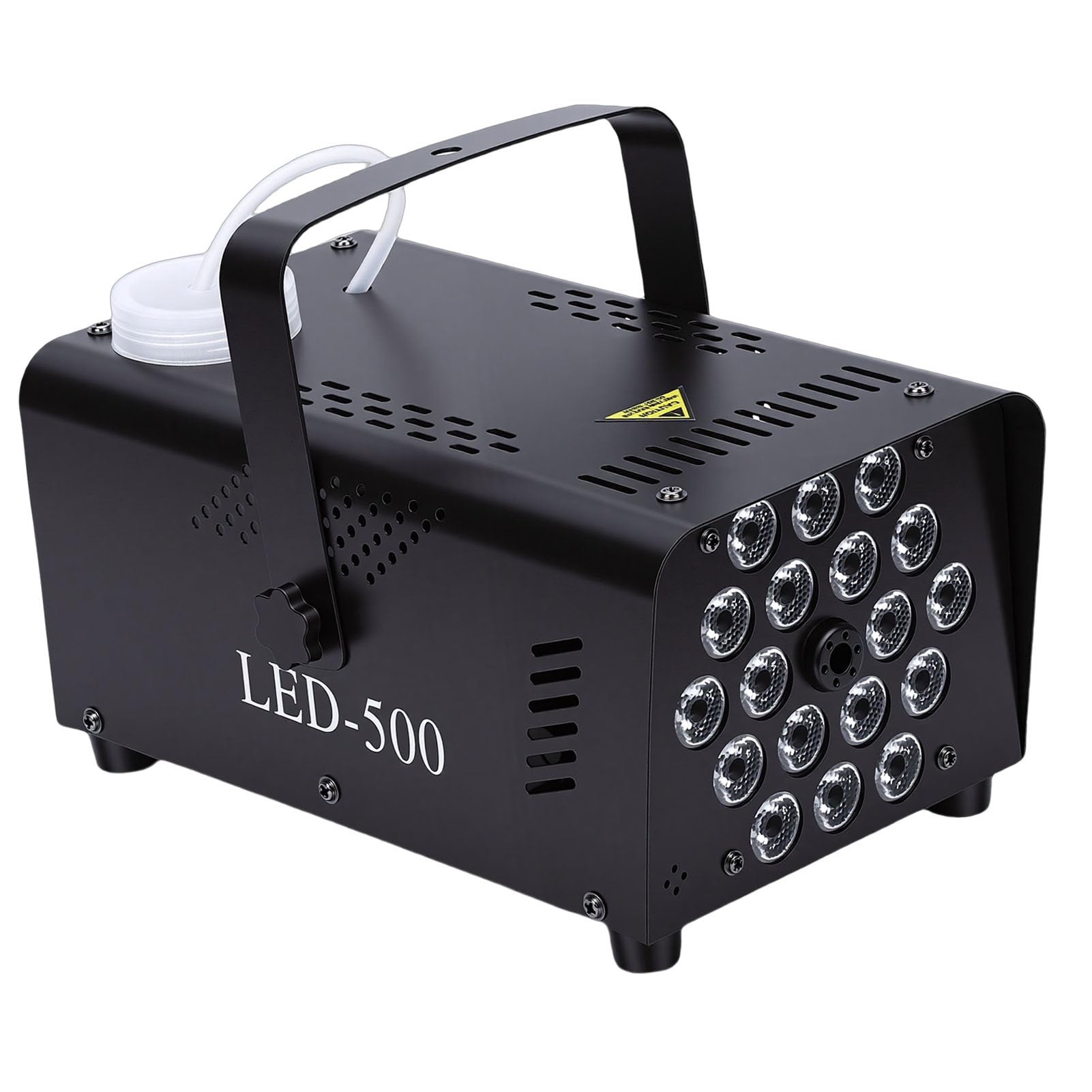 YWBL-WH Wytwornica Mgły, Wytwornica Dymu o Mocy 500 W z 18 Diodami LED RGB i Pilotem, Spray o Mocy 2000 CFM, na Halloween Boże Narodzenie Wesele Klub DJ Efekt Sceniczny (Wtyczka UE 220 V)