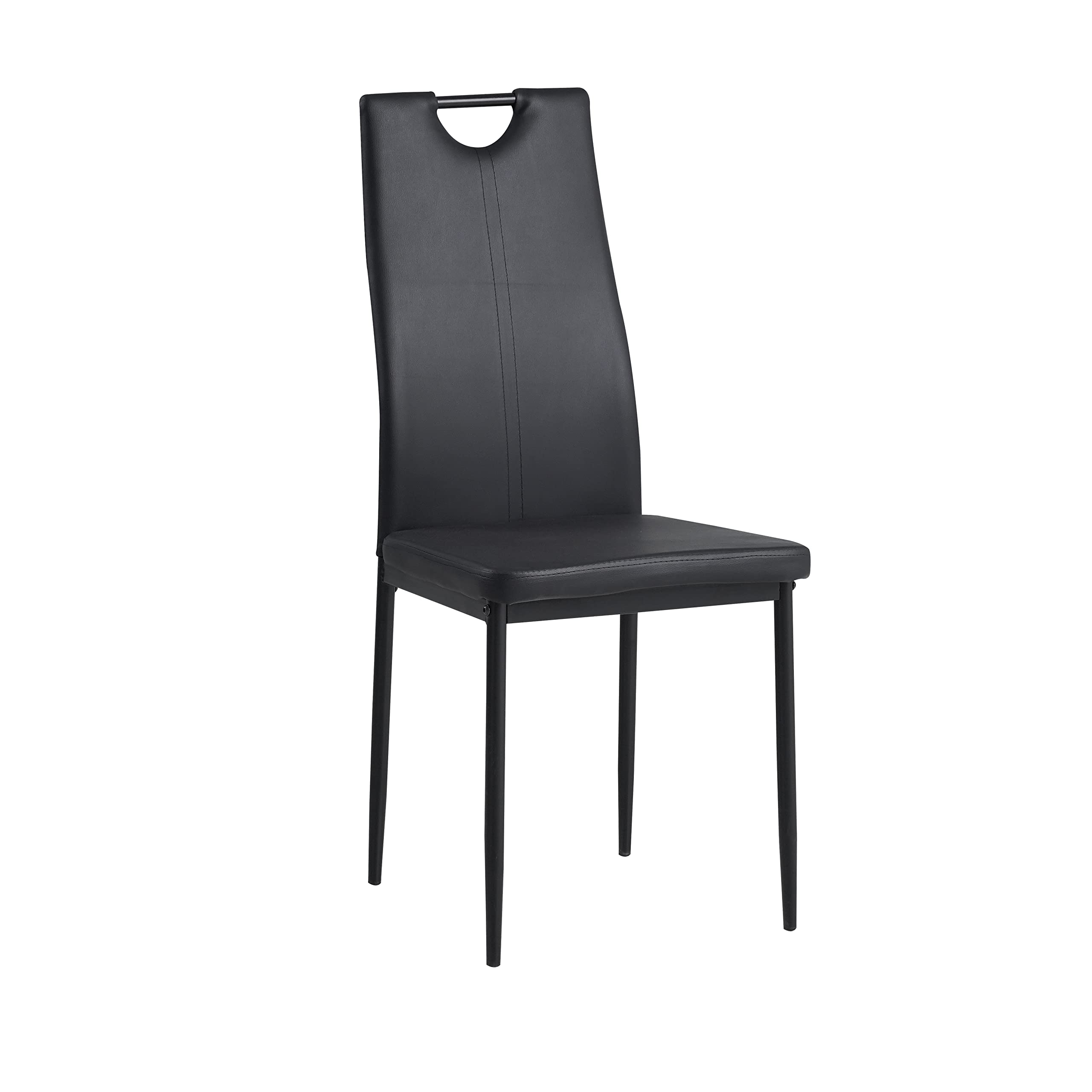 Albatros 2907 Salerno Set de 4 sillas de Comedor, Negro