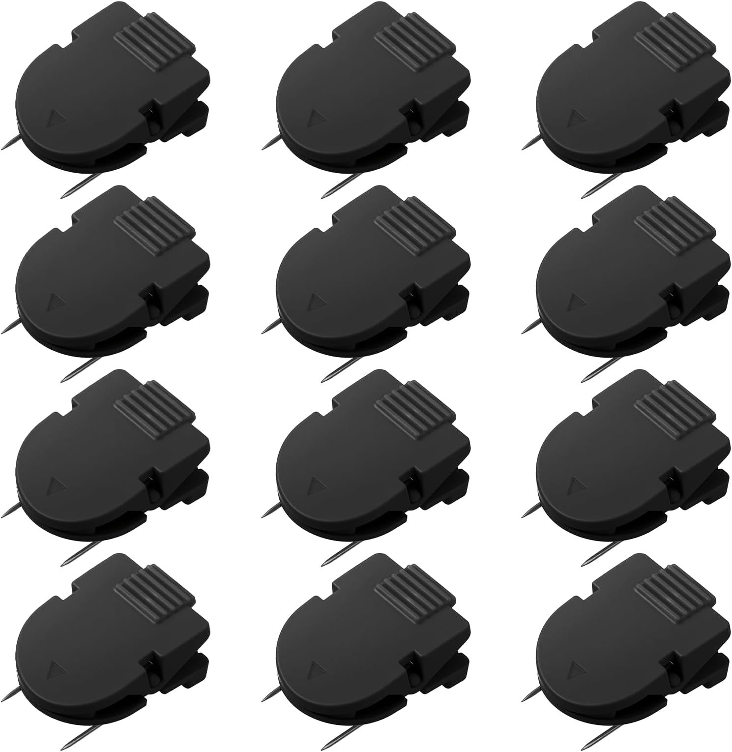 12 Pcs Cubicle Clips, Fabric Partition Panel Cubicle Wall Clips for Office Hanging Notes, Photos, Memos, Black Cubicles Accessories