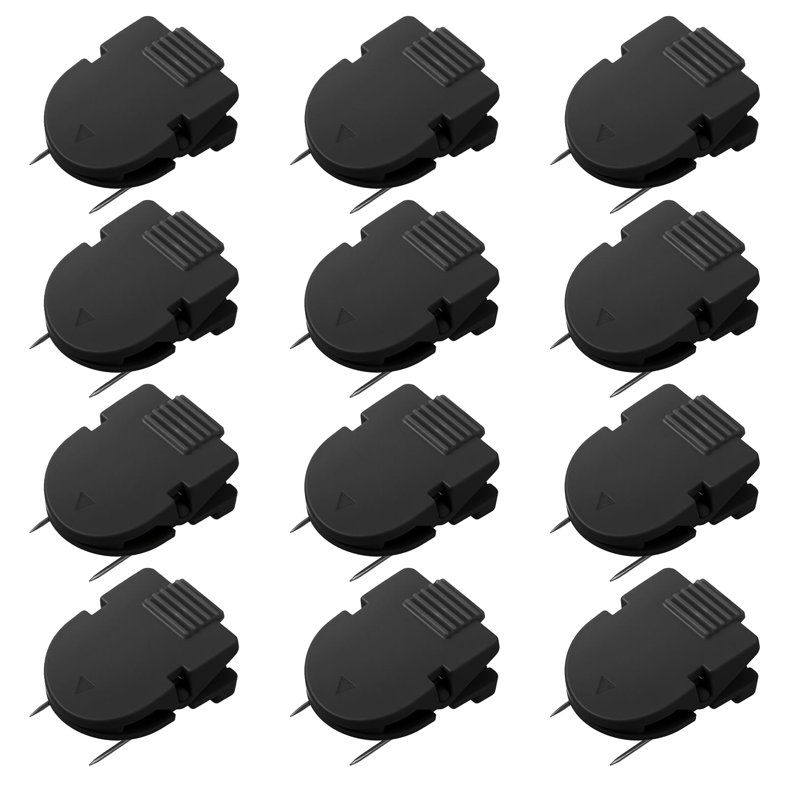 12 Pcs Cubicle Clips, Fabric Partition Panel Cubicle Wall Clips for Office Hanging Notes, Photos, Memos, Black Cubicles Accessories