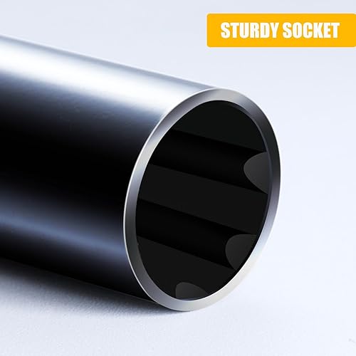 Miniatura 5 de VEXPLO Llaves de Tubo Pequeñas de 6 y 7 Estrías para Tuercas de Rueda, Llave para Tuercas de Posventa 14x1.5, 14x2.0, 916 pulgadas, 12x1.5, 12x1.25,