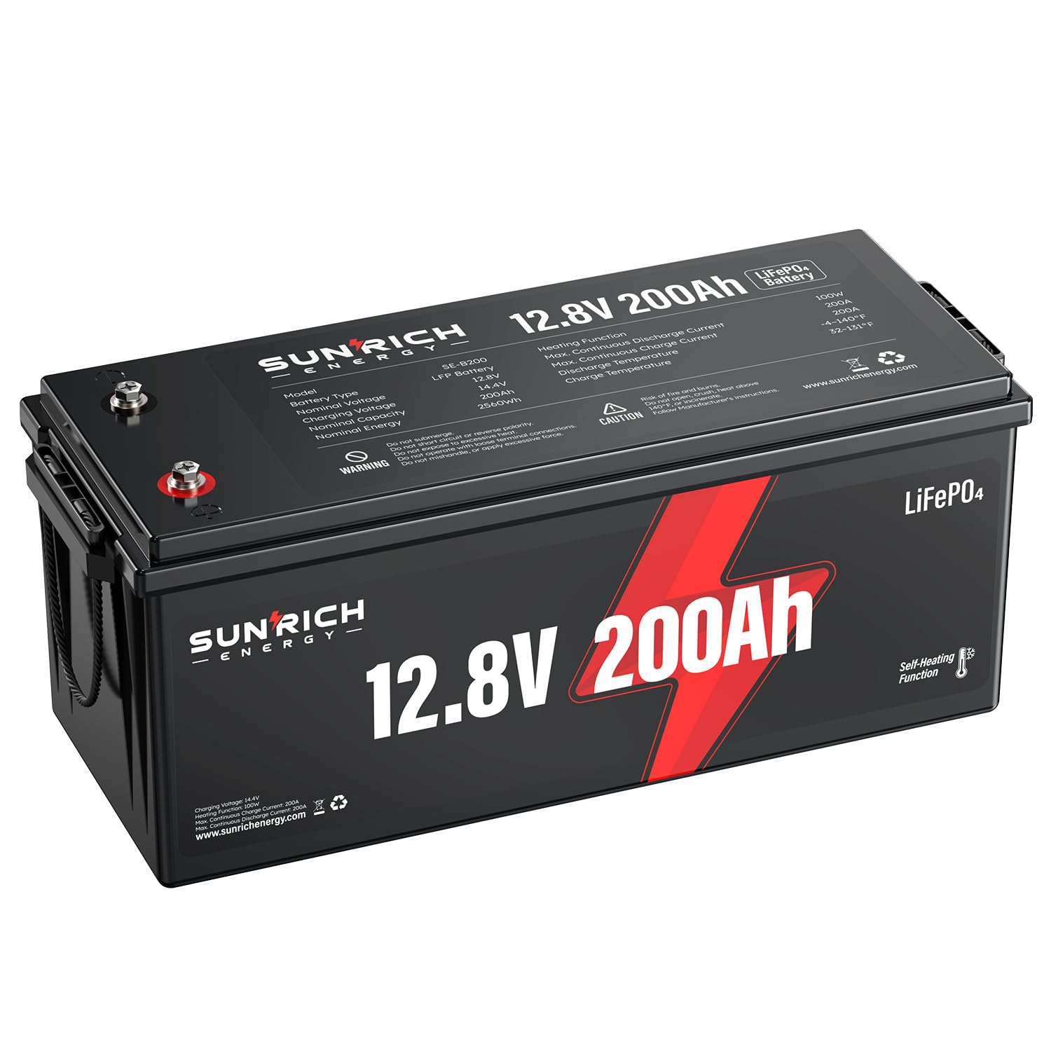 Amazon.com: 12V 200Ah Self-Heating LiFePO4 Battery