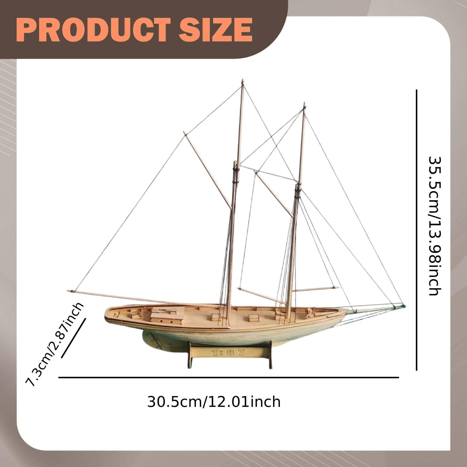 Gralara Modellino di Nave Fai da Te, Hobby, Artigianato, 1:87, Decorazione, Collezione, didattica, Mostra, Artigianato, Barca a Vela, assemblaggio,