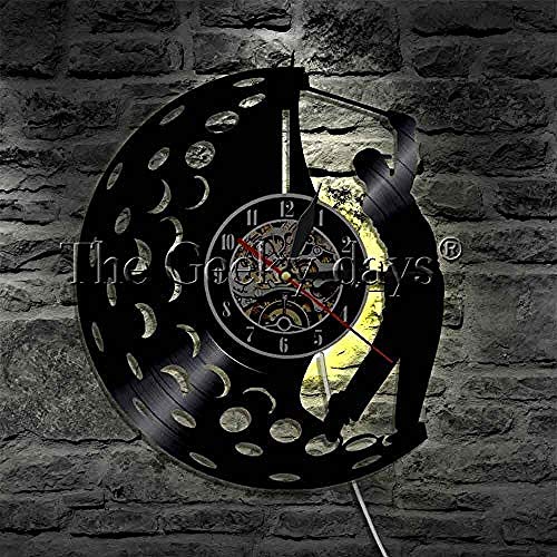 Eventail de golf horloge murale 12 pouces pour décoration murale - 5