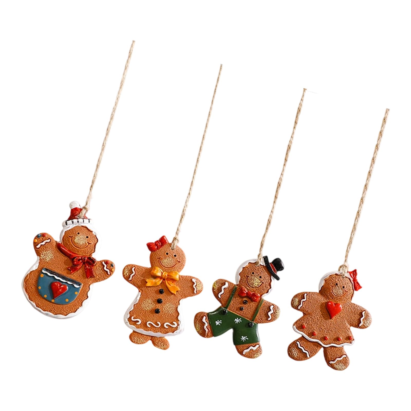 Resin Santa and Snowman Ornament Easy to Hanging for Window Fireplaces for Holiday Homes Party Decoration Holiday Hanging Decoration