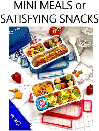 Miniatura 7 de Bento - Juego de Lonchera para almuerzo o refrigerio a prueba de fugas con recipientes para niños y adultos libre de BPA apto para microondas y