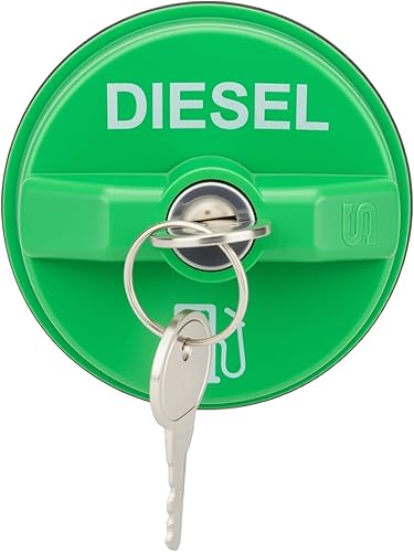 Tapa de combustible diésel con bloqueo 10591D para Chevy Silverado Express C3500 K3500, Dodge Ram 3500 W350 D350, Ford F-250 E-350, GMC Sierra