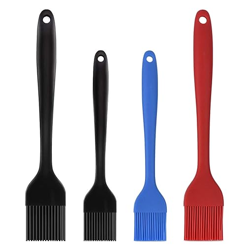 Silicone Basting Pastry Brush Set 4 Pack Heat Resistant Spread