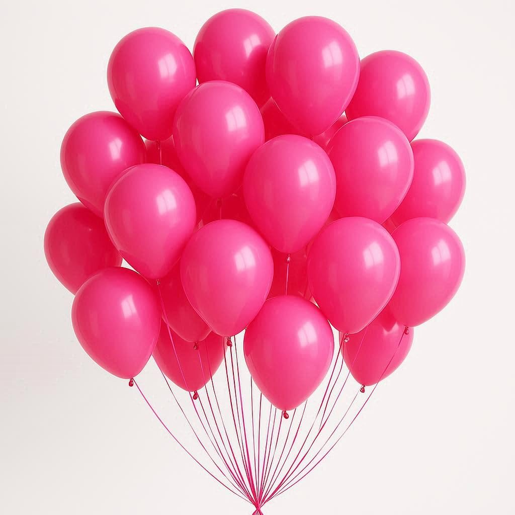 Hot Pink Balloons 50 Pack Latex Balloon 10 Inch Romantic Balloon Decorative Latex Balloons for Balloon Arch Kids Party Pink Baby Shower Birthday Party Wedding Decoration Supplies