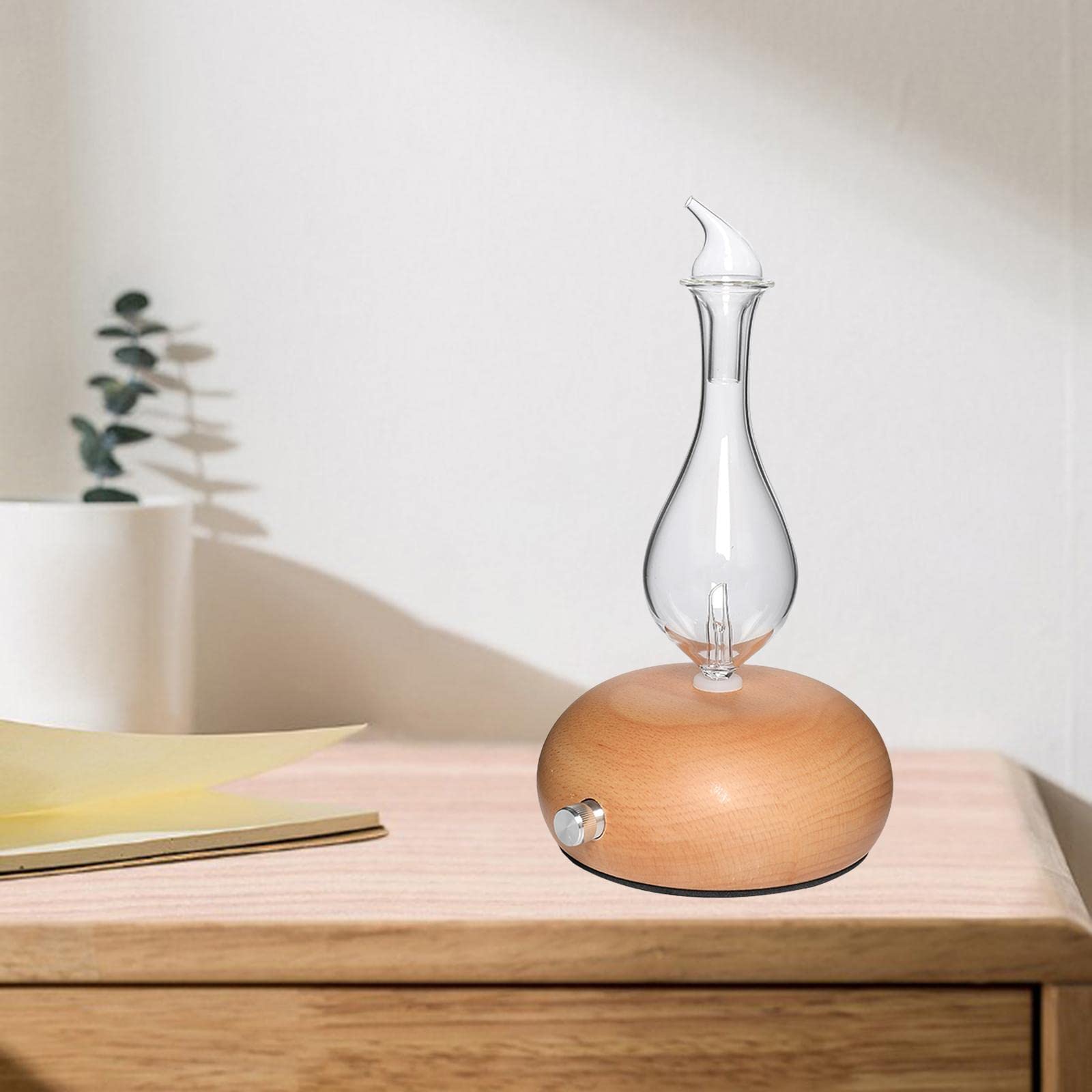Aromathérapie Diffuseur Nébulisation Diffuseur D'huiles Essentielles, Bois Verre Nébuliseur, Eau, remplit Chambres avec, B
