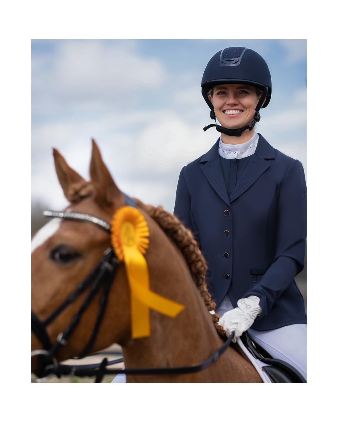 Equiva Damen Turnierjacket Frankfurt, Elegantes Reitsakko mit taillierter Passform, atmungsaktiv und bewegungsfreundlich, ideal für Turnier und Wettkampf