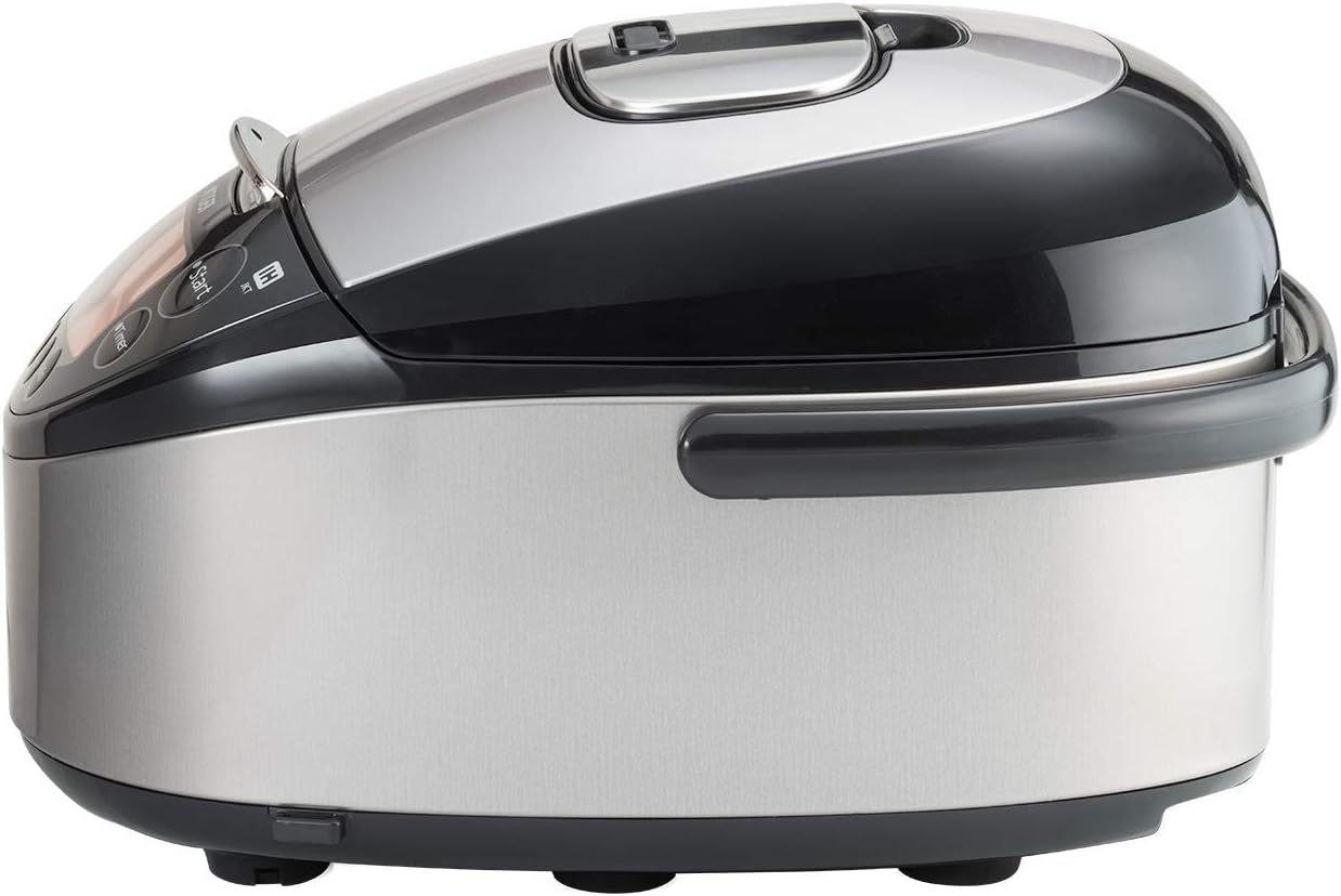 Tiger Corporation JKT-D18U Cuiseur à riz IH 10 tasses (non cuites), noir et acier inoxydable Tiger Corporation JKT-D18U Cuiseur à riz IH 10 tasses (non cuites), noir et acier inoxydable