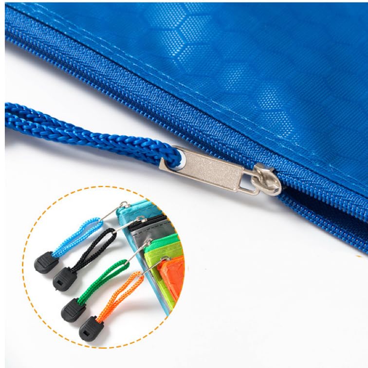 Oaimyy-12 Pcs De B8 (13.5 * 10.5cm) Pochette Chemise Document Zippée En Oxford,12 Couleurs Chemises Pochettes,Ranger Document