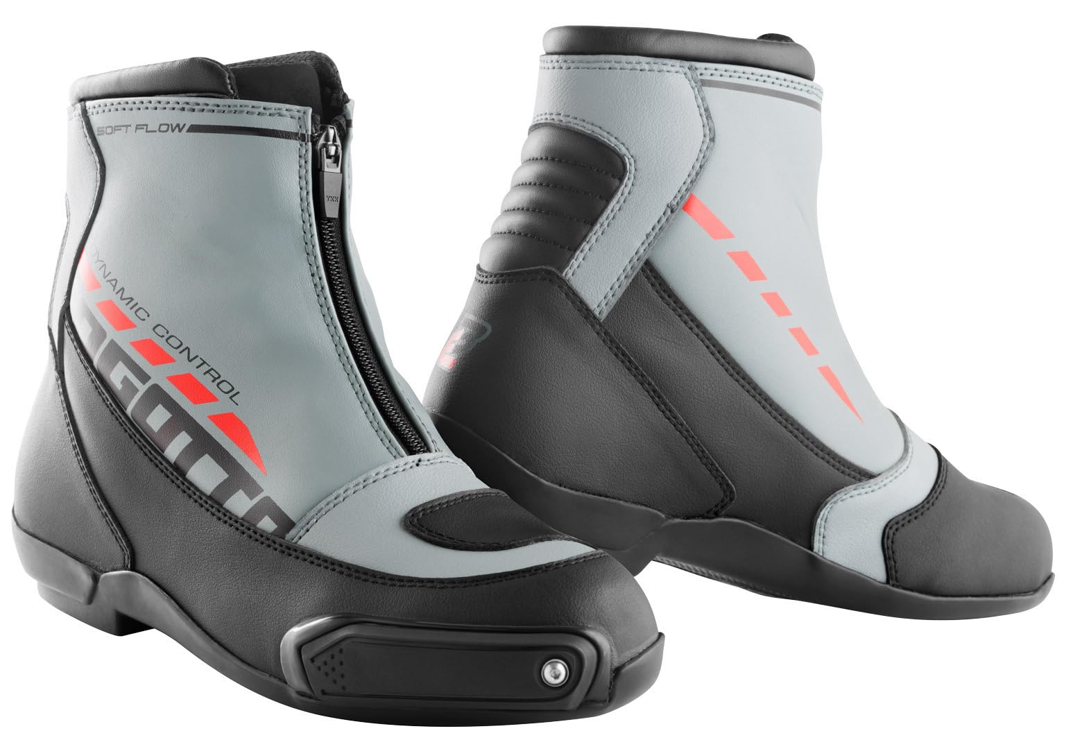 Bogotto Lap Scarpe Moto da Uomo, Grigio/Rosso, 41