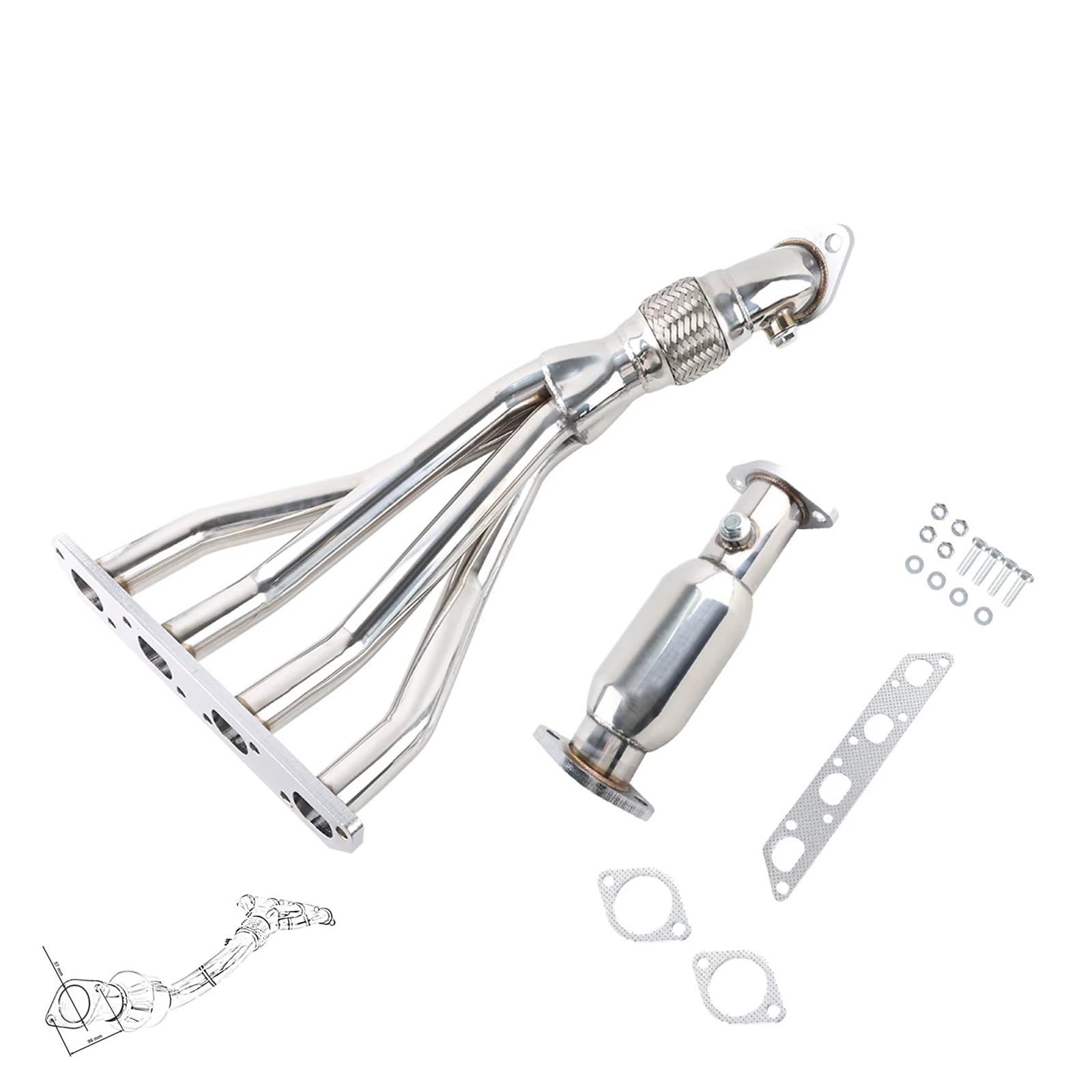 Collettore Di Scarico Per Mini Per Cooper Per Base S R50 R52 R53 1.6L Collettore Di Scarico Collettori Race Tubolare Tubo Prova 4-1 Adatto Collettore Gas Scarico