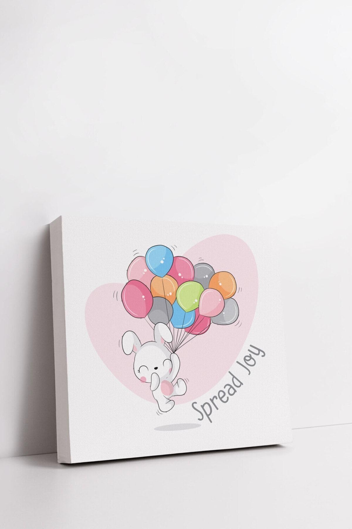 Spread Joy | Çizgi Karakter Tasarımlı Bebek Odasına Özel Kanvas 25x25 cm
