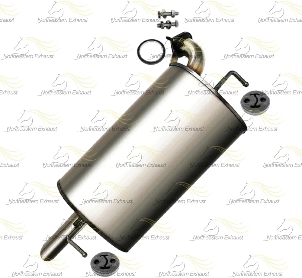 Exhaust Muffler Compatible for 1997-2001 Toyota Camry 2.2L | Stainless Steel | Northeastern Exhaust | Free Gasket, Hangers and Bolt Kit Included | Direct-Fit Replacement