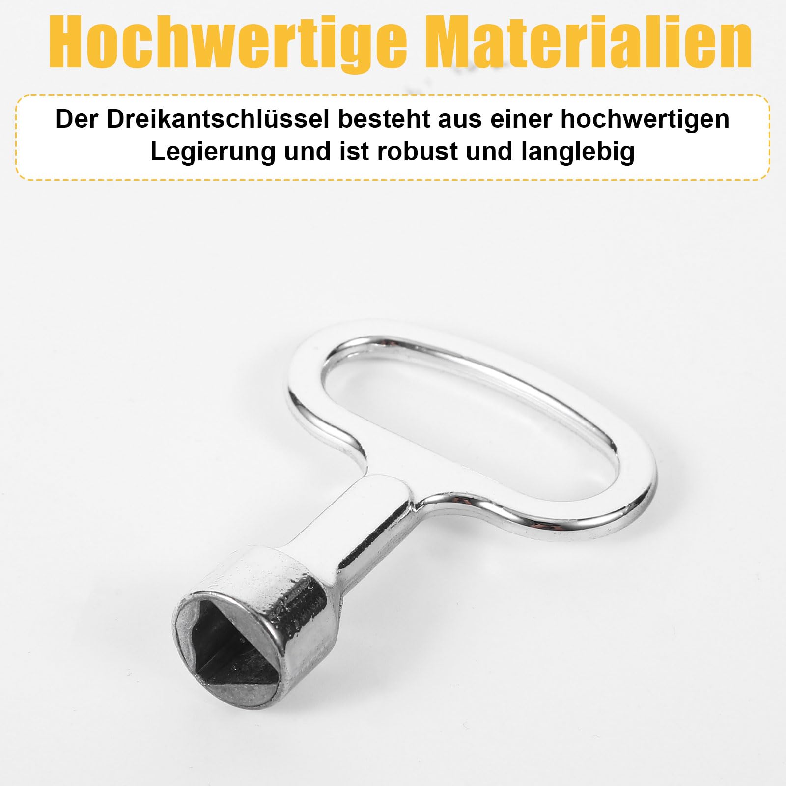 Dreikantschlüssel Universal – Für Mülltonnen, Absperrpfosten, Schaltschränke & Schränke, Robustes Metall