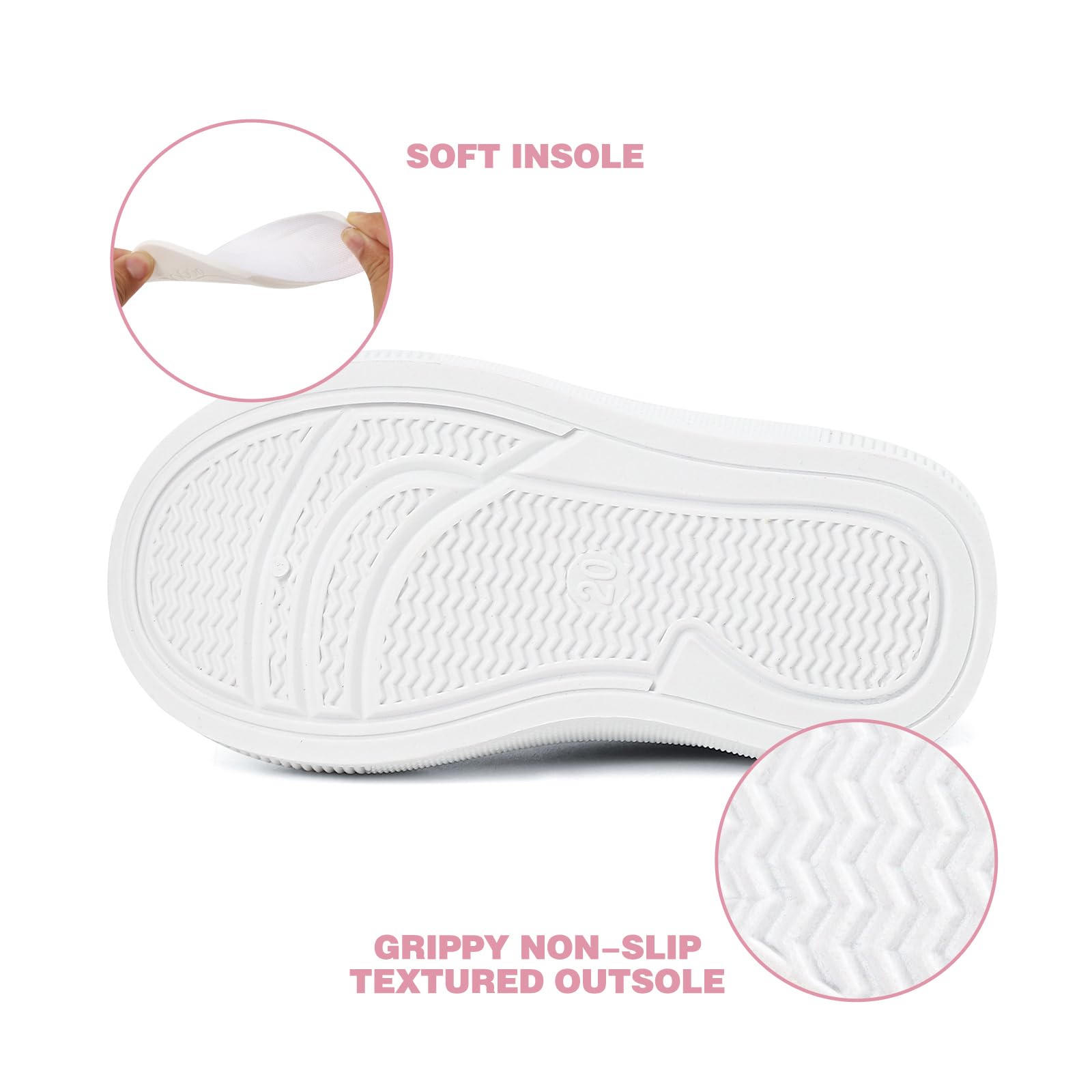 LACOFIA Chaussons Bébé Garçons Filles Respirants Chaussures Premier Pas Antidérapante avec Semelle Souple en Caoutchouc