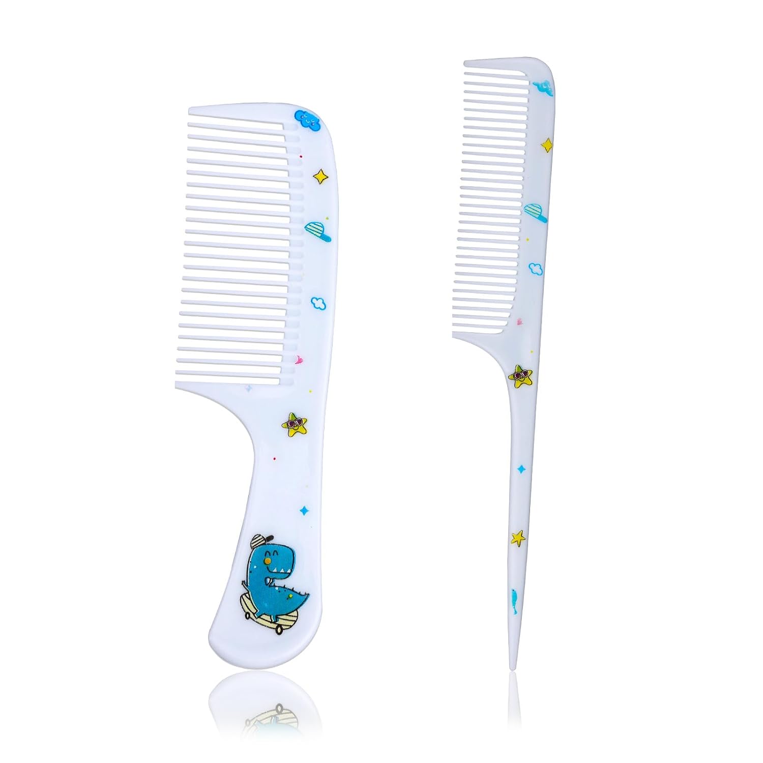 Cute Hair Comb Set - Fine Tooth & Rat Tail Styling Combs
