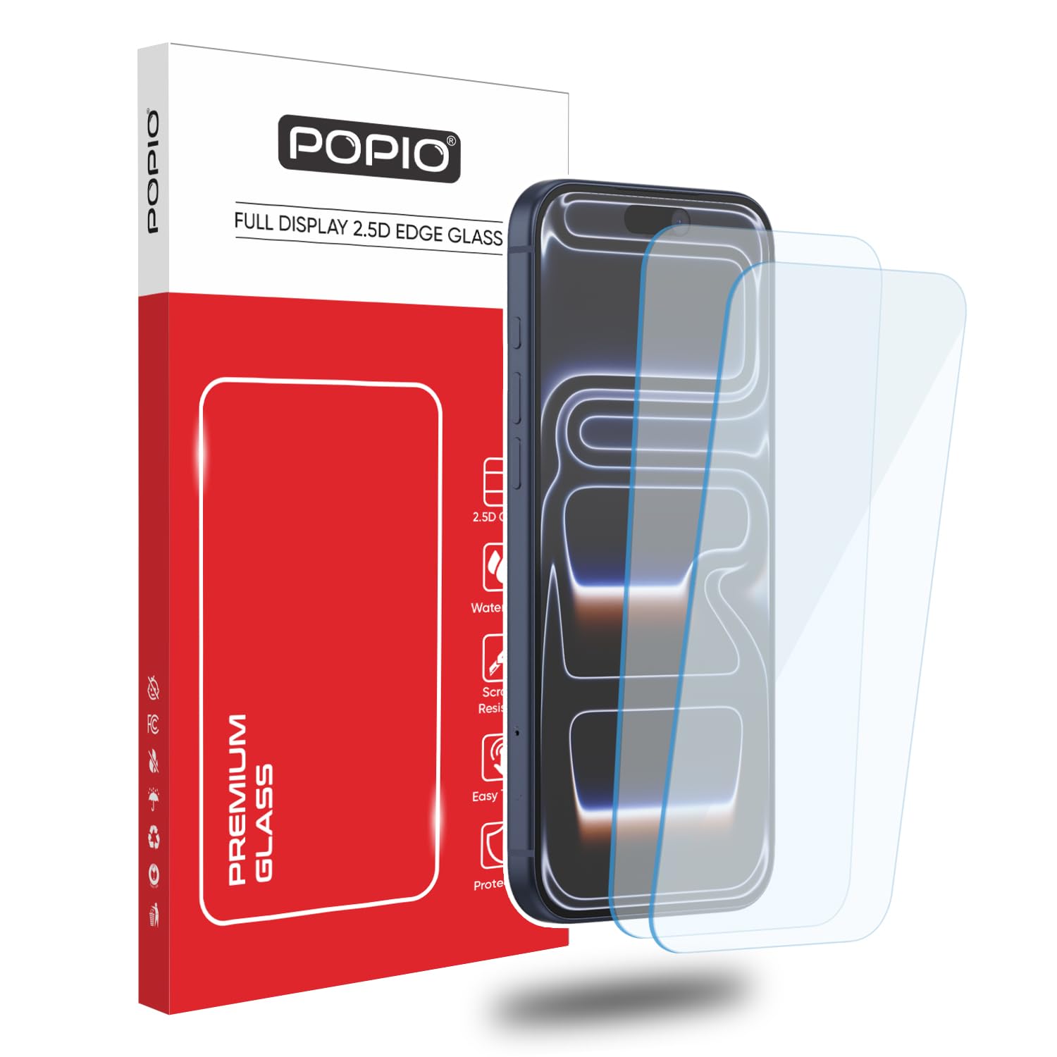 POPIO Borderless Military-Grade Gorilla Tempered Glass for iPhone 16 Pro Max (Transparent) Case Friendly Full Screen Coverage with Installation Kit, P...