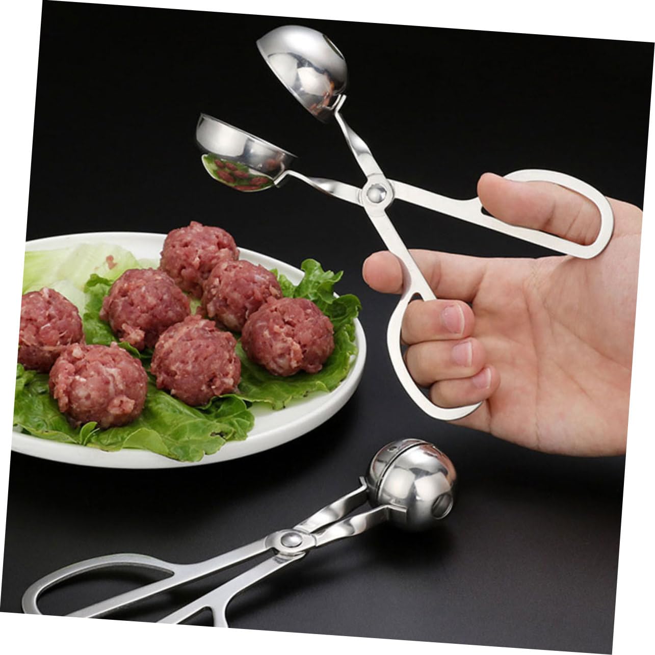 BRIGHTFUFU Meatball Makers Stainless Steel Meat Ball Making Tools Professional Molding for Rounded Meatballs