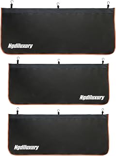 Ngdiluxury 3-Pack Large Microfiber Leather Fender Covers for Mechanics - 25 Strong Magnets & Hooks, SUV/Truck/Sedan Protector Mats