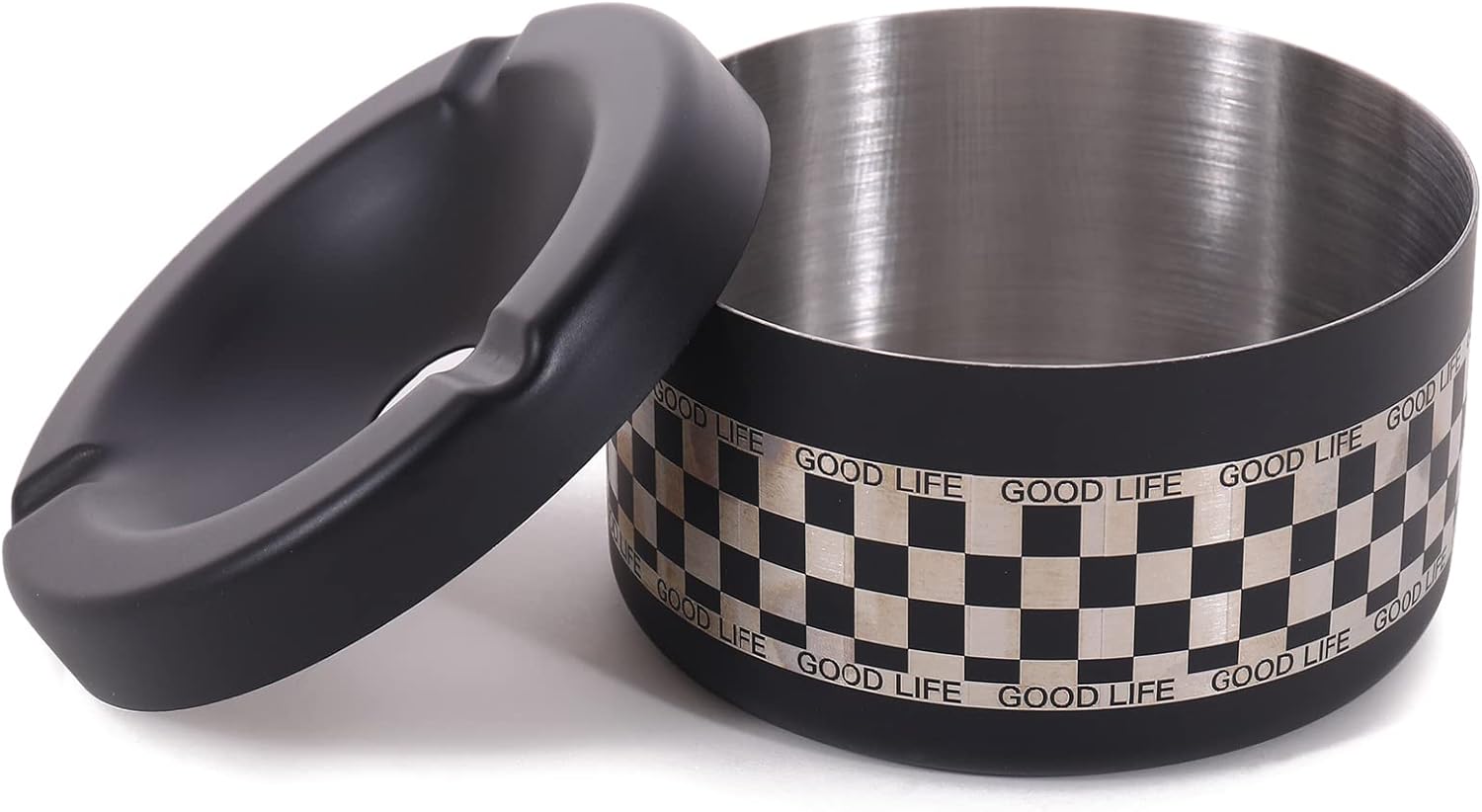 Windproof Cool Ashtray for Outside with Lid FriyGardcn Cute