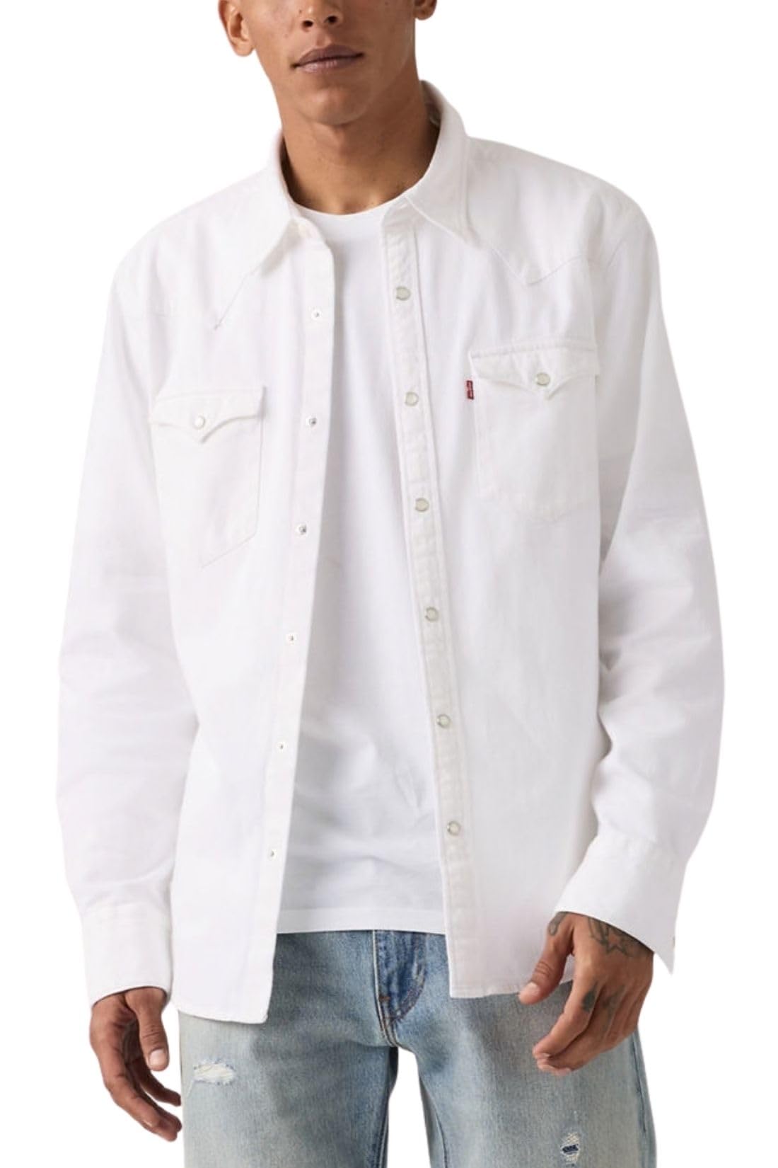 Levi's - Men's Western Barstow Shirt, cream, XXL