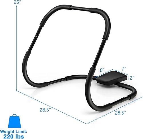 Miniatura 7 de GYMAX Ab Cruncher, entrenador abdominal, rodillo asistente para sentarse con reposacabezas acolchado, máquina de entrenamiento de ejercicio para