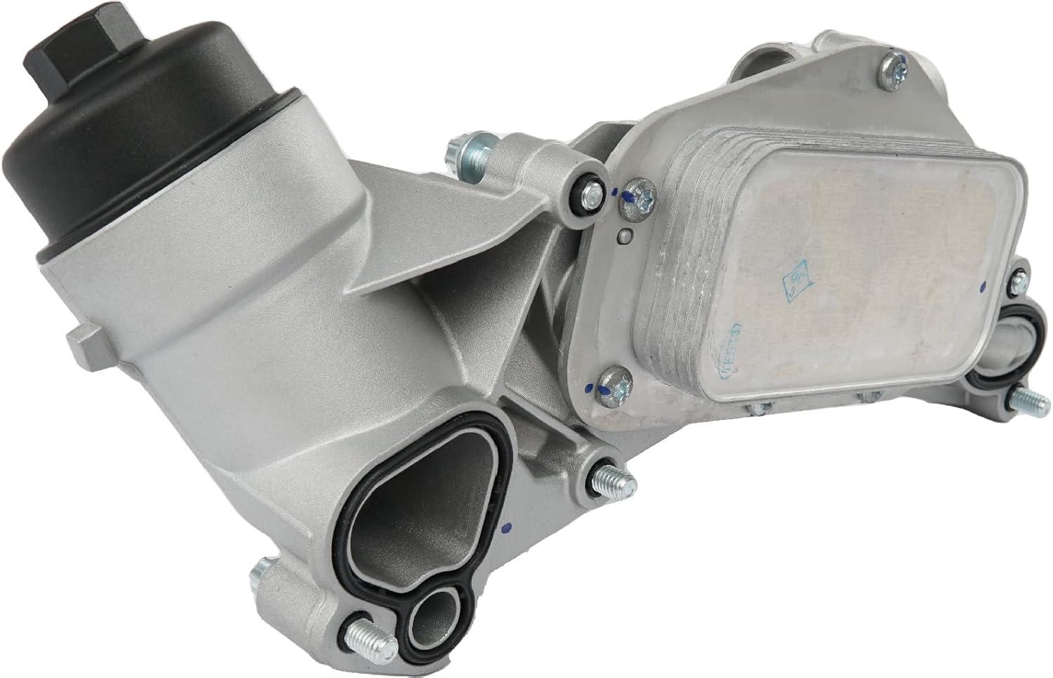 Engine Oil Cooler Filter Housing Assembly Adapter with Gasket, Insert, Cap Compatible with 2008-2019 Chevy Cruze Sonic Malibu Aveo, Buick Cascada, Pontiac G3, Saturn Astra 1.6L 1.8L 25199751 918-432