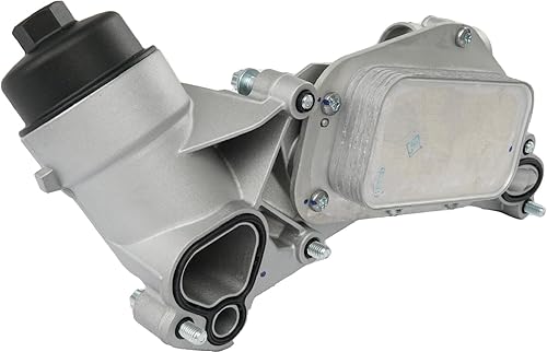 Miniatura 7 de Adaptador de carcasa del filtro del enfriador de aceite del motor con junta, inserto, tapa compatible con Chevy Cruze Sonic Malibu Aveo 2008-2019,