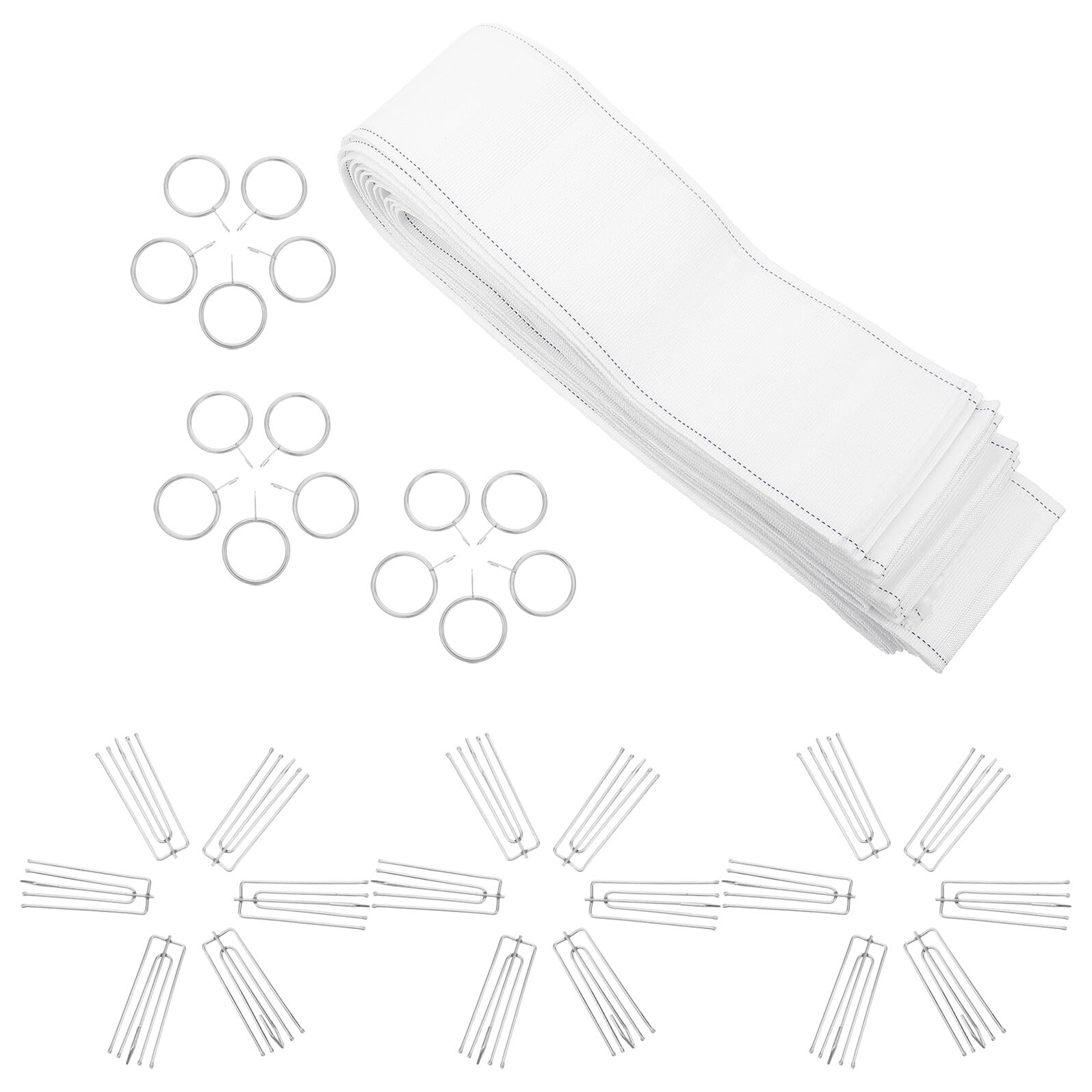 Ganchos para Colgar Cortinas, Juego de 1 Set, Acero Inoxidable