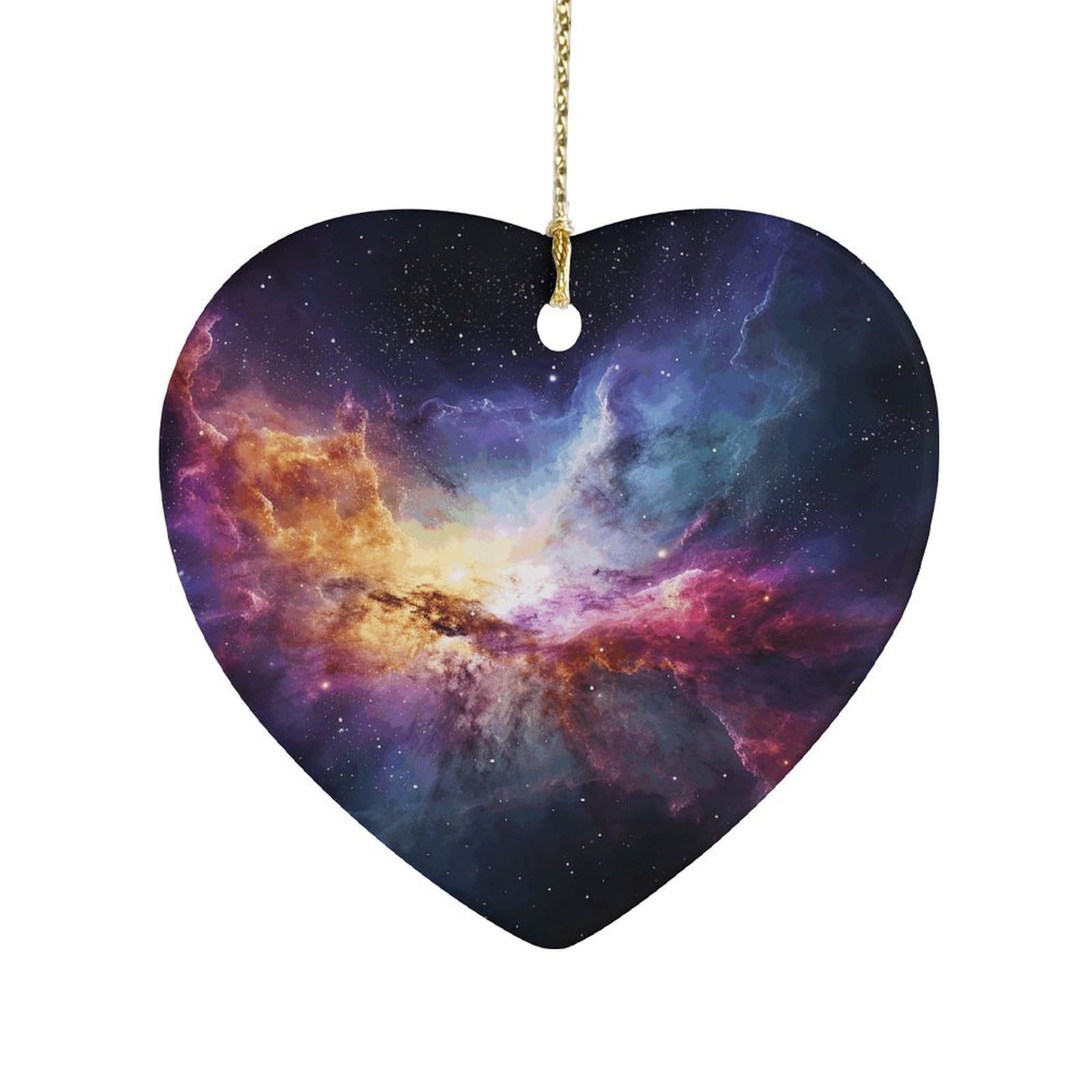 Fekiloot Style Nebula And Galaxy In The Universe Ceramic Ornament Home Decor Keepsake