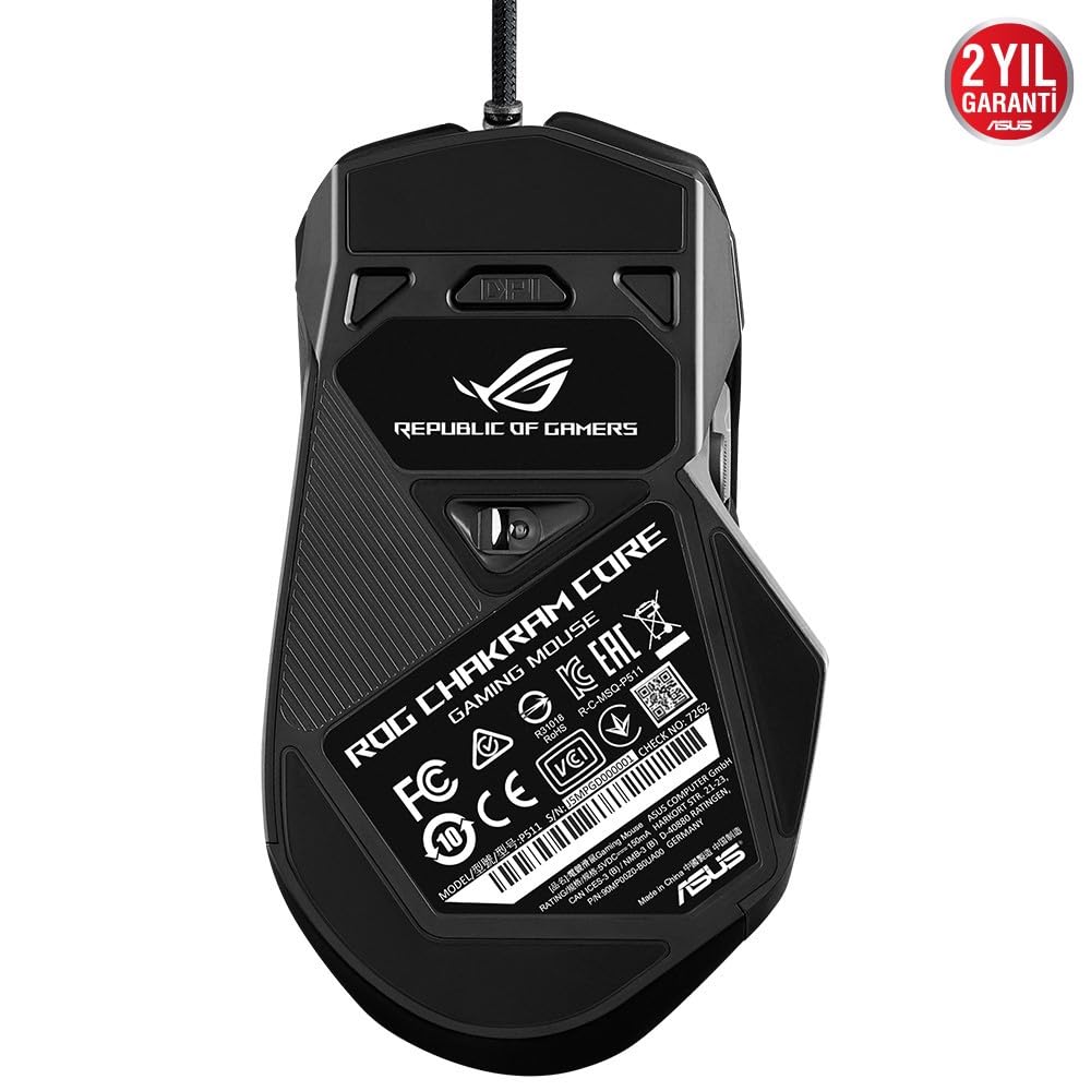 ASUS ゲーミングマウス P511 ROG CHAKRAM CORE?16000 dpiセンサー プログラム 可能 ジョイスティック AuraSync照明 搭載 Amazon.co.jp: ASUS ゲーミングマウス P511 ROG CHAKRAM CORE 16000