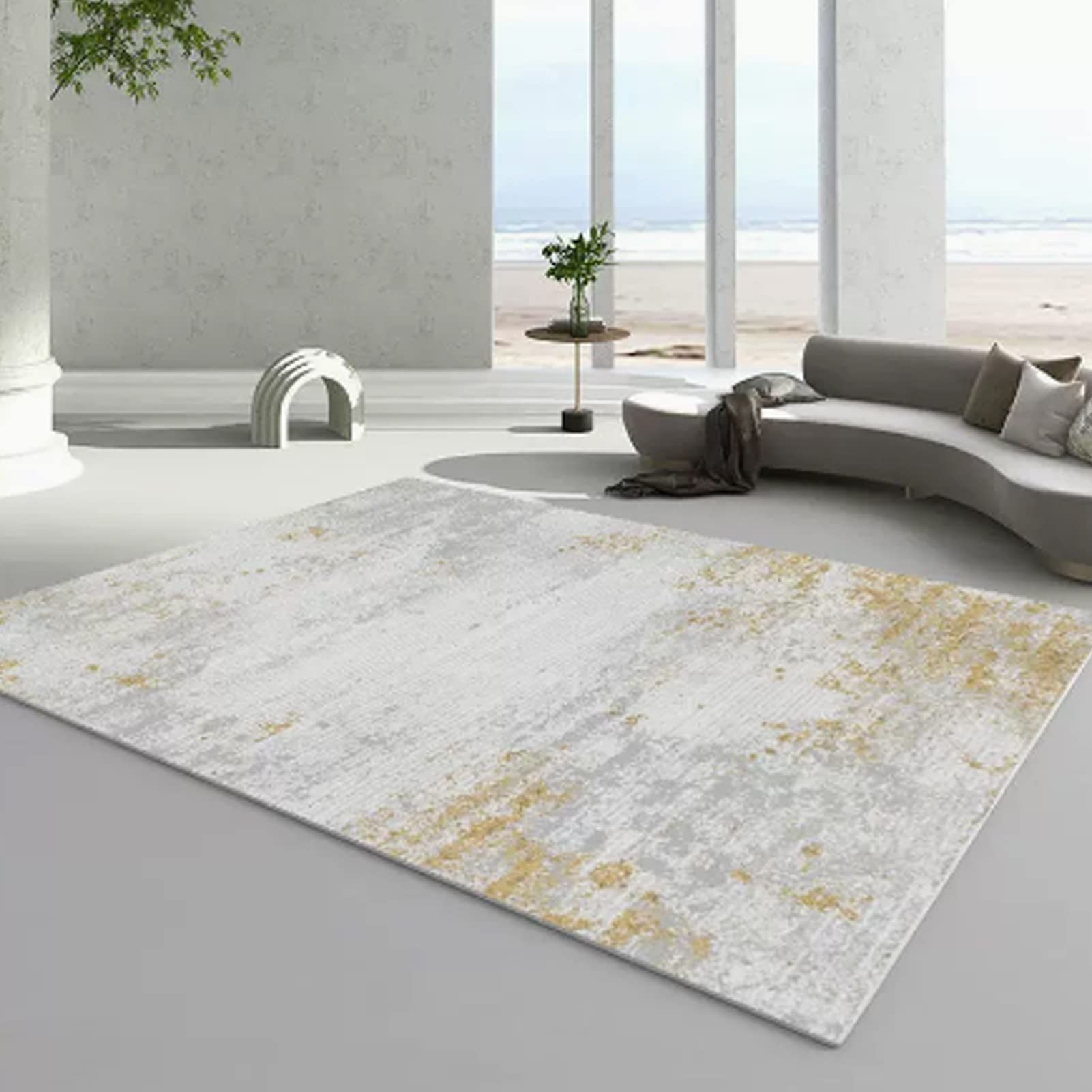 Tapis de salon moderne en flanelle douce | Décoration intérieur
