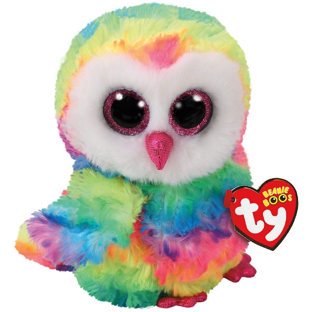 Ty Beanie BoosOWEN The Multicolor Owl Medium