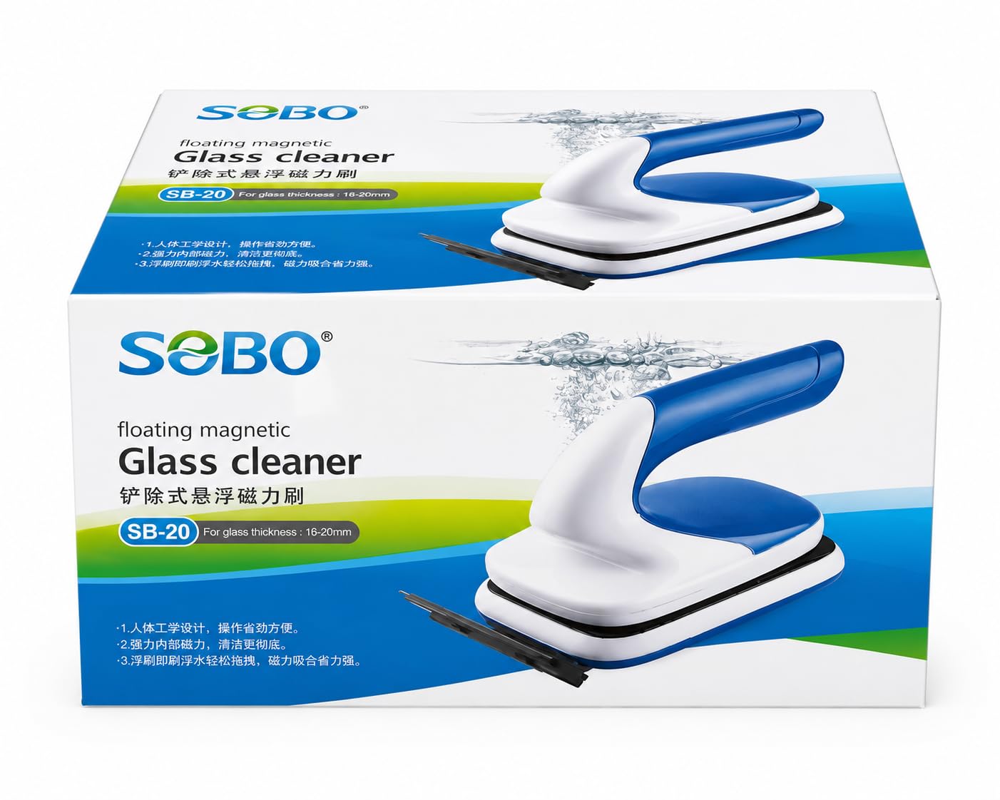 A to Z Fish AQUARIUMSOBO Floating Magnetic Glass Cleaner SB-20, for Aquarium Glass Thickness 16-20mm, Algae Scraper-image-10