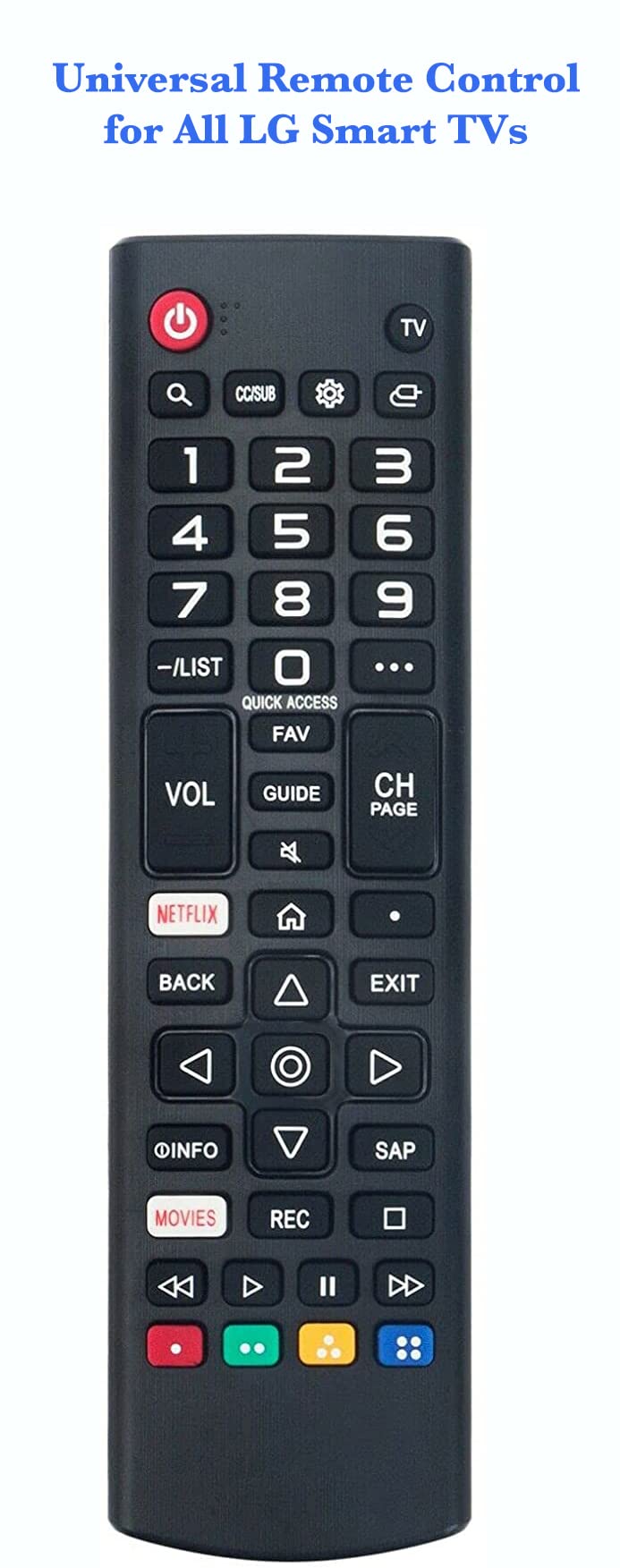 Telecomando universale per LG Smart TV tutti i modelli, telecomando di ricambio per LG AKB75095307 AKB75375604 AKB74915305 AKB75675304 AKB75675313
