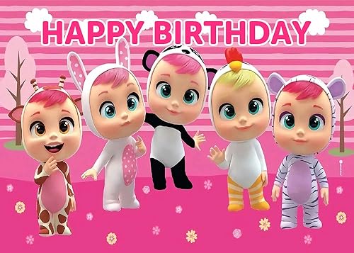 Miniatura 6 de Cry Babies Lágrimas mágicas para fotografía fondo de fotos de película de dibujos animados 5 x 3 pies para princesa niña decoración de fiesta de