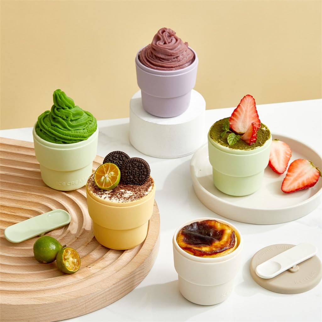 Moldes para polos， Moldes innovadores for hacer paletas de silicona fáciles de usar y moldes for helados(White)