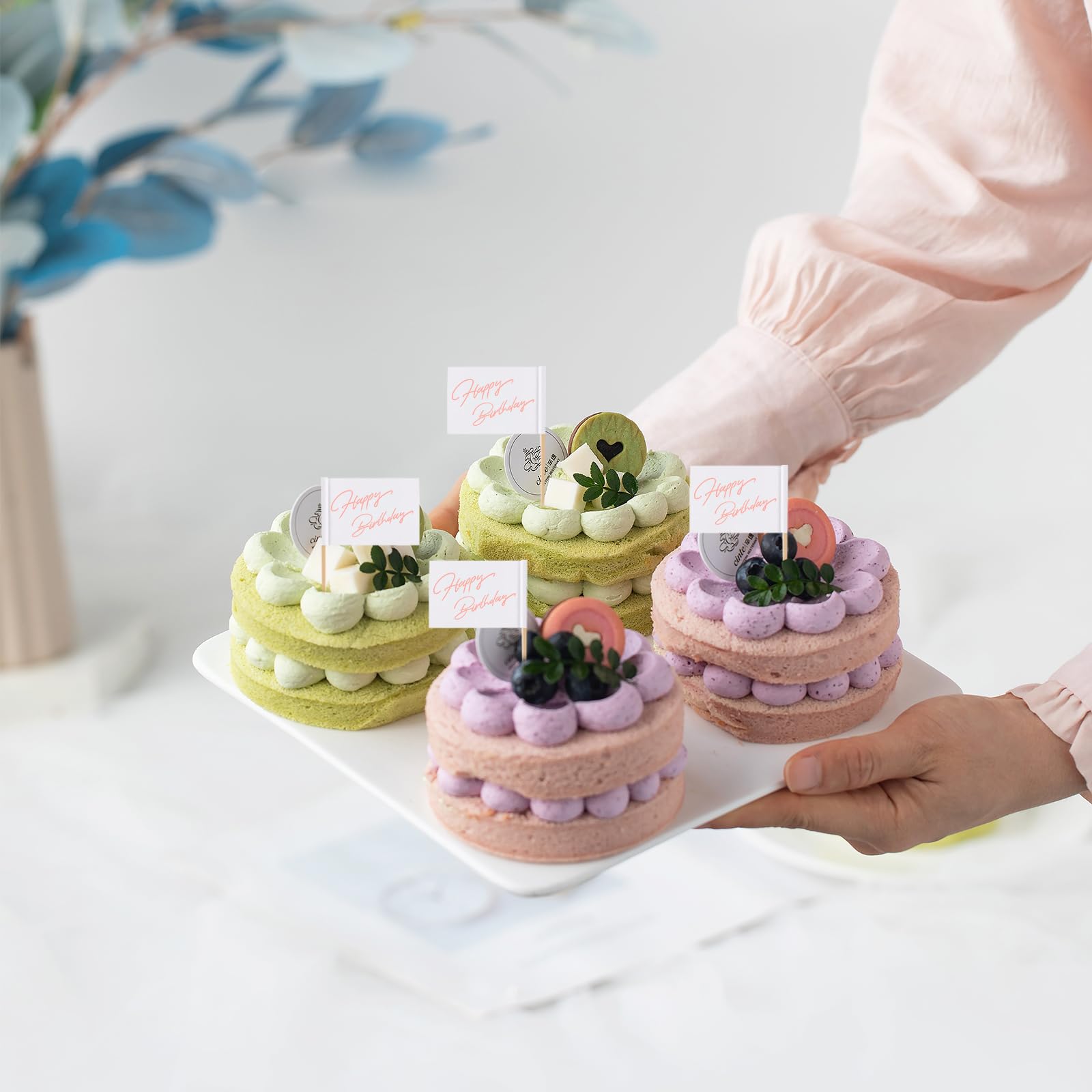 300 Pcs Drapeau Cure-Dent étiquettes D'aliments pour Buffets étiquettes Vierges pour Mini-Gâteaux